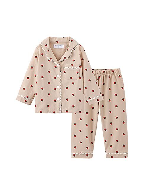 Mud Kingdom Boutique Girls Boys Pajamas Set Collared Long Sleeve Sleepwear