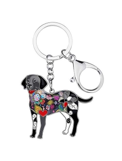 Enamel Alloy Heart Labrador Retriever Dog Lover Key For Women Car Purse Charms