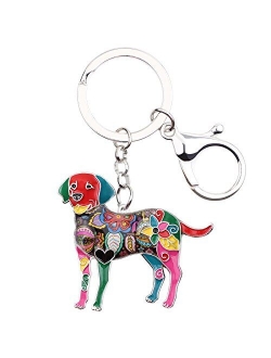 Enamel Alloy Heart Labrador Retriever Dog Lover Key For Women Car Purse Charms