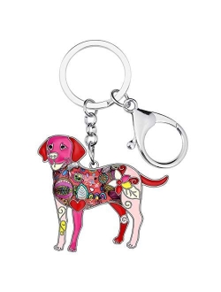 Enamel Alloy Heart Labrador Retriever Dog Lover Key For Women Car Purse Charms