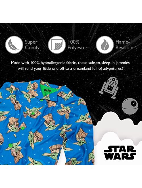 STAR WARS Boys' Button Front Pajama Set