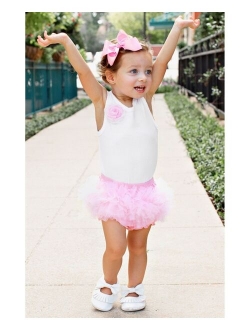 Baby Girl Flower Bodysuit and Ruffle Bloomer Set