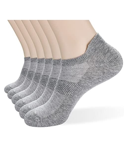 Women's Ankle Athletic Running Socks-Denisy White Soft Low Cut Sports Tab Socks Black for US Shoe Size 6-9/9-11 (6 Pairs)