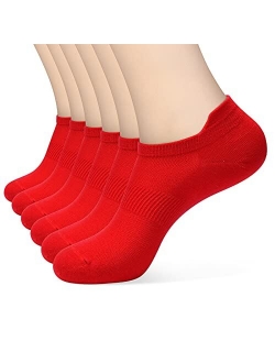 Women's Ankle Athletic Running Socks-Denisy White Soft Low Cut Sports Tab Socks Black for US Shoe Size 6-9/9-11 (6 Pairs)