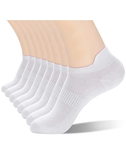 Women's Ankle Athletic Running Socks-Denisy White Soft Low Cut Sports Tab Socks Black for US Shoe Size 6-9/9-11 (6 Pairs)