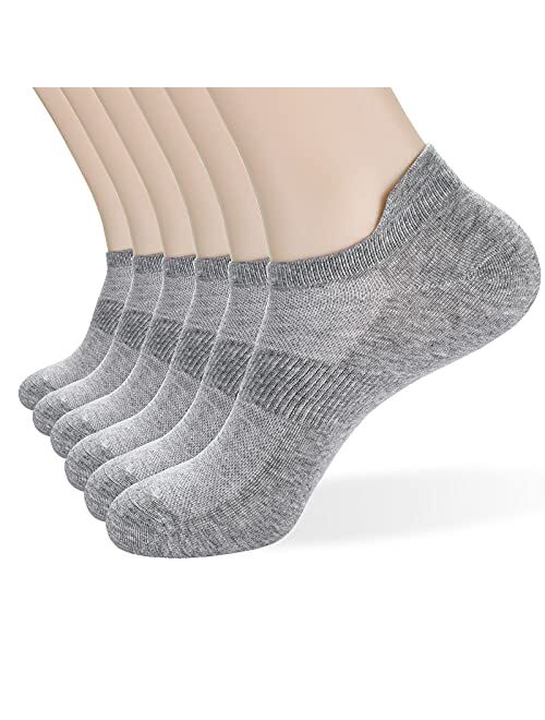 Women's Ankle Athletic Running Socks-Denisy White Soft Low Cut Sports Tab Socks Black for US Shoe Size 6-9/9-11 (6 Pairs)