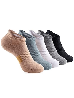 Gonii Ankle Socks Womens Running Athletic No Show Socks Cushioned 5-Pairs