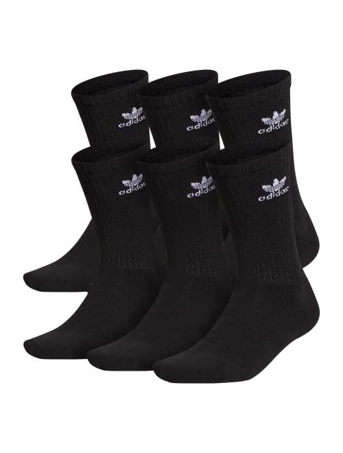 adidas Originals unisex-adult Trefoil Crew Socks (6-pair)