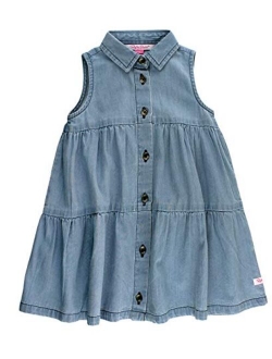 Baby/Toddler Girls Printed Pinafore Cross-Back Sun Dress