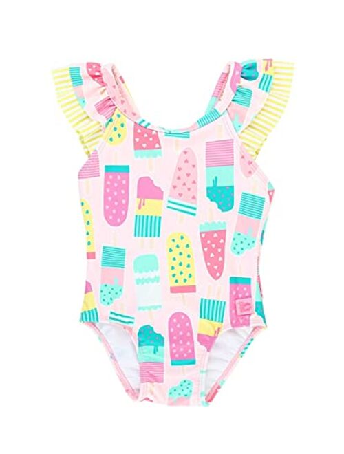 RuffleButts Baby/Toddler Girls Ruffle Strap One Piece Swimsuit w/UPF 50+ Sun Protection