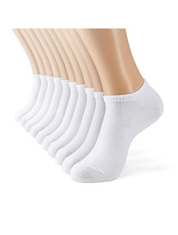 MONFOOT Women's and Men's 10-20 Pack Thin Cotton Low Cut Ankle Socks