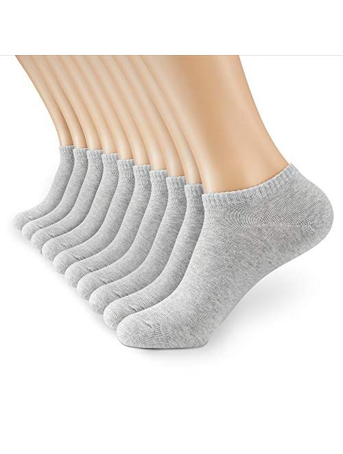 MONFOOT Women's and Men's 10-20 Pack Thin Cotton Low Cut Ankle Socks