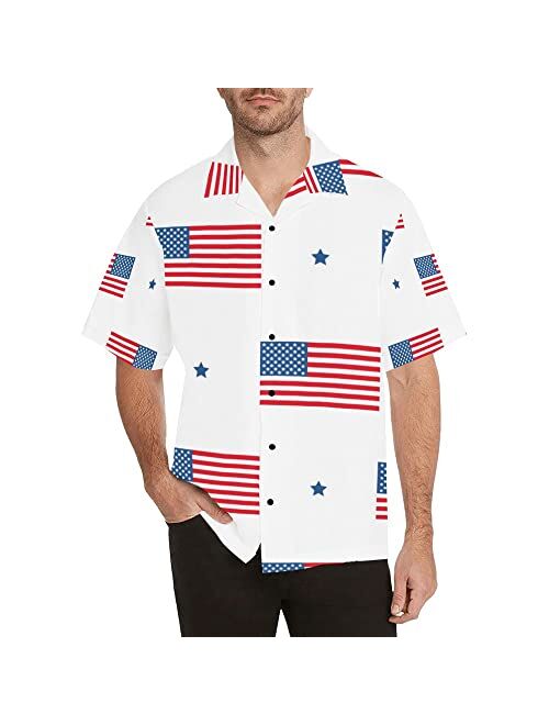 Arttolife Alien Skull Pizza Leaves Men's Hawaiian Shirt Funky Casual Button Down Short Sleeves Summer Beach Surf Aloha Shirts