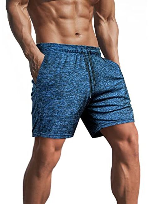 Lehmanlin Men's Workout Running Shorts 5 Inch Inseam Bodybuilding Quick Dry Shorts