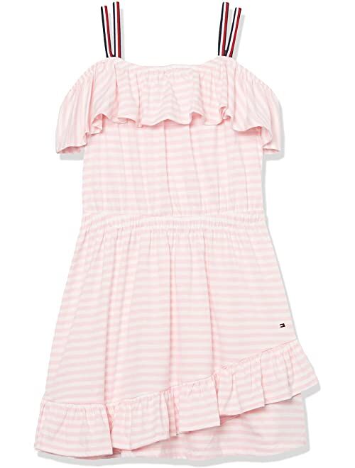 Tommy Hilfiger Kids Ruffle Mini Stripe Dress (Big Kids)