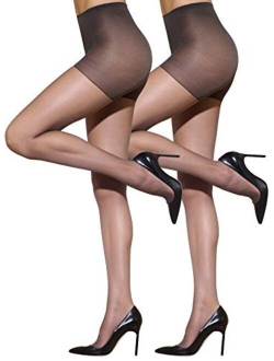 Silkies Women's Ultra Sheer Control Top Pantyhose (2 Pair Pack) - Lightweight, Comfortable, Perfect Fit