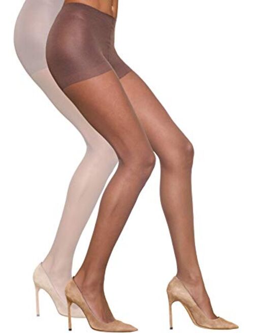 Silkies Women's Ultra Sheer Control Top Pantyhose (2 Pair Pack) - Lightweight, Comfortable, Perfect Fit