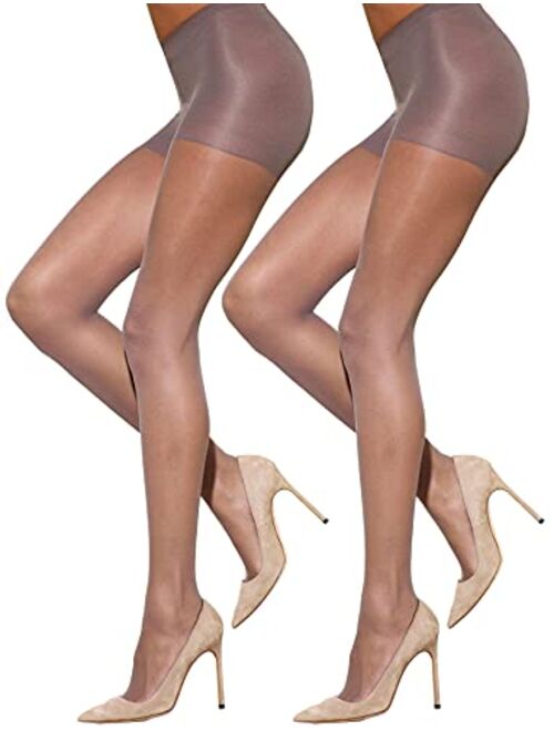 Silkies Women's Ultra Sheer Control Top Pantyhose (2 Pair Pack) - Lightweight, Comfortable, Perfect Fit