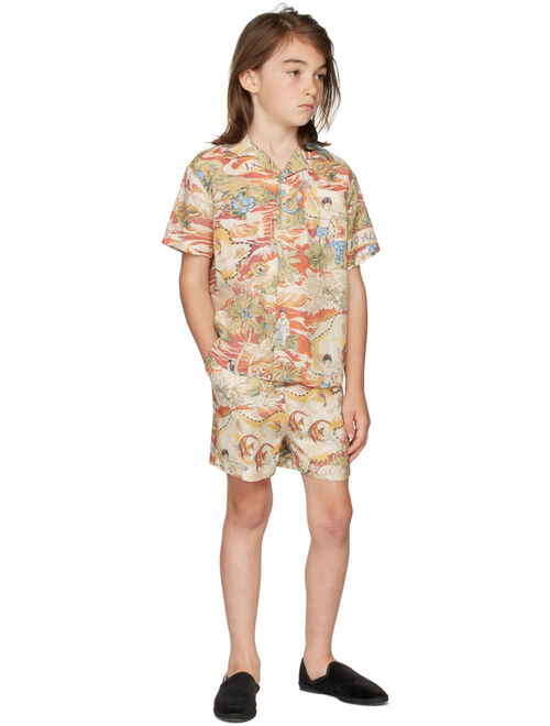 BO(Y)SMANS Kids Off-White Surf Short Sleeve Shirt