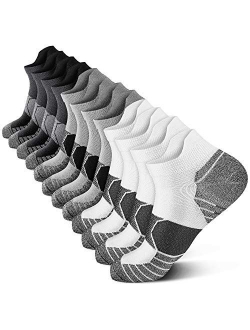 PAPLUS Compression Running Socks Women (6 Pairs), Ankle Athletic Socks Low Cut with Arch Support