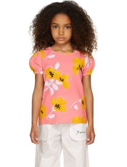Kids Pink Fiore Print T-Shirt
