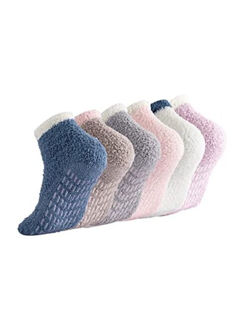 Breslatte Non Slip Socks Hospital Socks with Grips for Women Grip Socks for Women Fluffy Socks with Grips for Women Slipper Socks