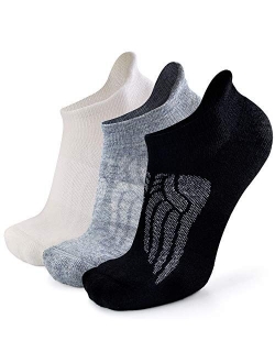 Busy Socks Merino Wool Compression Support Ankle Running Hiking Socks for Men Women, Soft Thick Cushion Tab Socks 3/6 Pairs