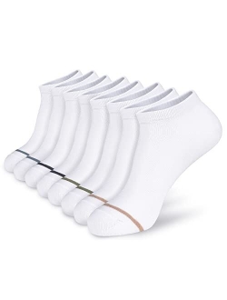 MONFOOT Women's and Men's 8-Pack Multicolor Cotton Low Cut Ankle Socks