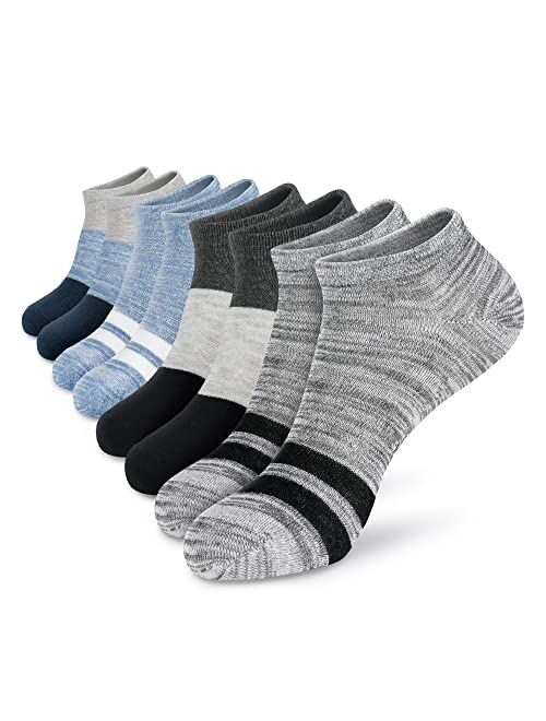 MONFOOT Women's and Men's 8-Pack Multicolor Cotton Low Cut Ankle Socks