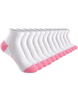 CLDJOIT Ankle Athletic Running Socks Combed Cotton Cushioned Hiking Work Multi color Socks for Women(6 Pairs)