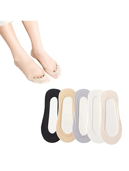 Syyds Invisible Non-slip Ice Silk Socks, Summer Ice Silk Breathable Socks, Ultra Low Cut Non Slip Flat Boat Liner