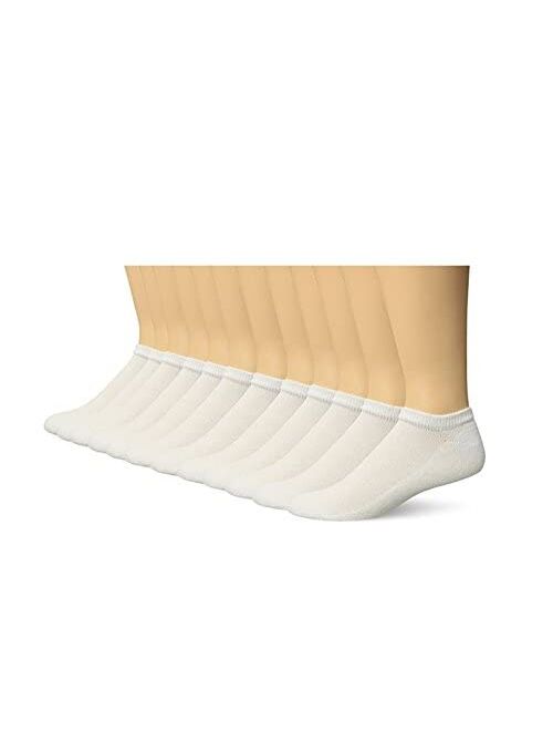 Hanes Men's X-temp Cushioned No Show Socks (Pack of 12 Pairs)