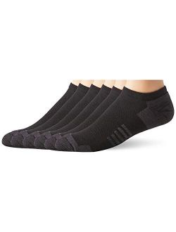 Men's 6-Pack Performance Cotton Cushioned Athletic No-Show Socks