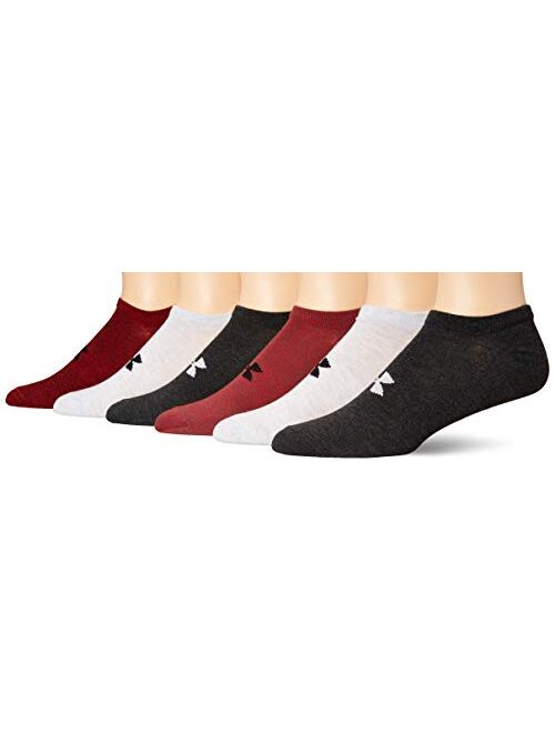 Under Armour Adult Essential Lite No Show Socks, 6 Pairs