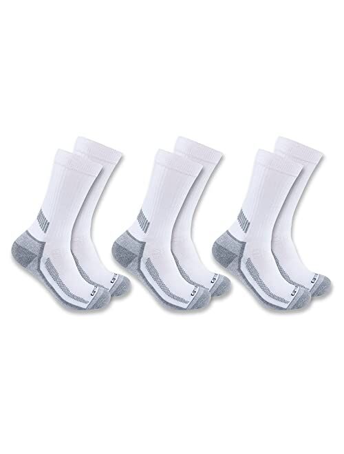 Carhartt Men's Force Performance Work Socks 3 Pair Pack