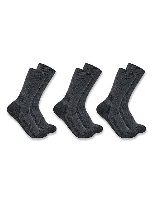 Carhartt Men's Force Performance Work Socks 3 Pair Pack