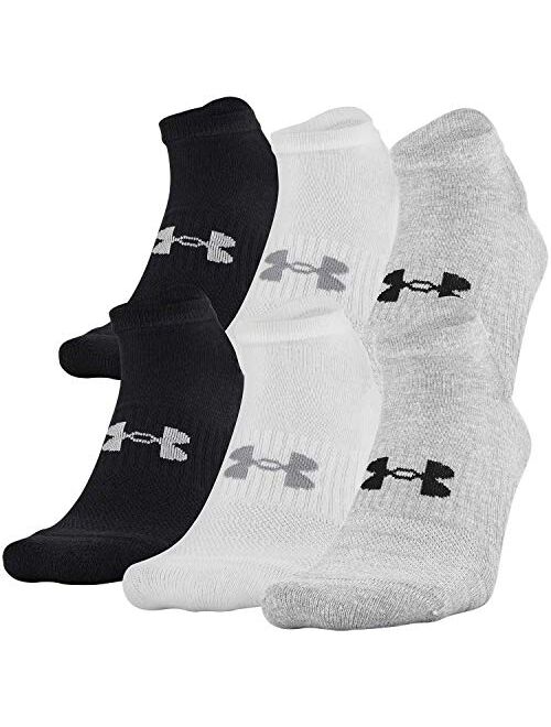 Under Armour Adult Cotton No Show Socks, Multipairs