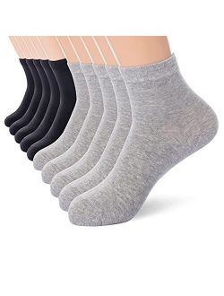 Jeedmno Women Thin Cotton Socks, Warm Soft Cotton Socks Women Ankle Quarter Cut Socks 5/10/25 Pairs