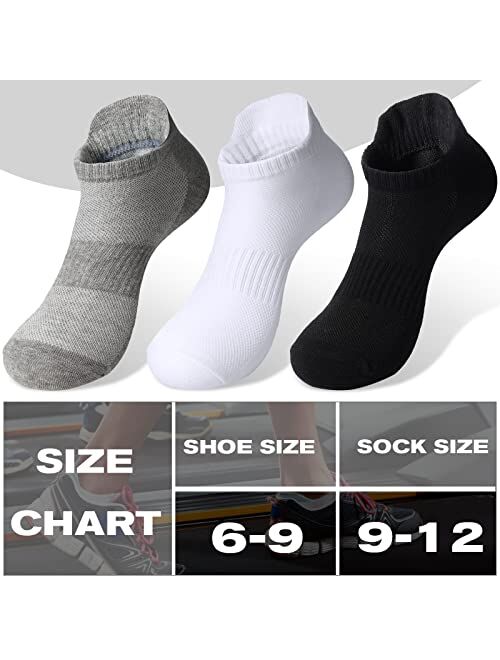 Janmercy 24 Pairs Ankle Athletic Running Socks Breathable Low Cut Sports Tab Socks Soft Cotton Socks for Women Men