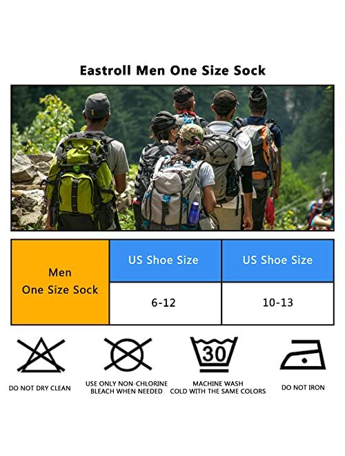 Eastroll Crew Socks Performance Cushioned Athletic Socks for Men and Women (6 Pairs)