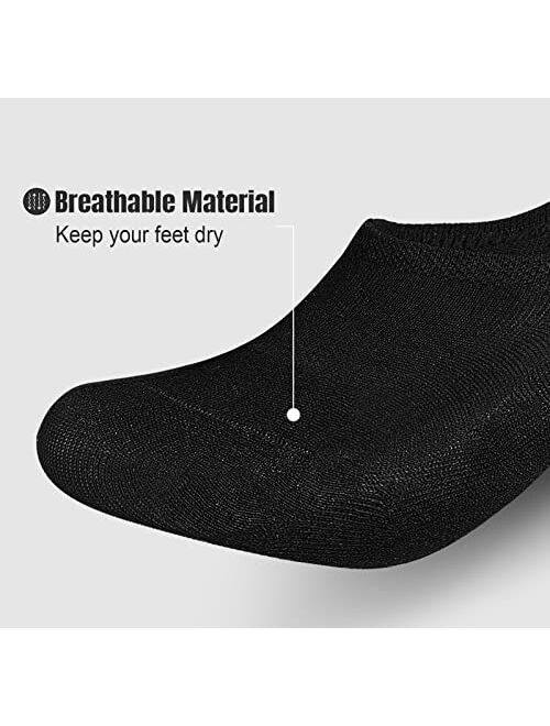 Robately Men Invisible No Show Socks Low Cut Ankle Socks Men Short Socks 5 Pairs