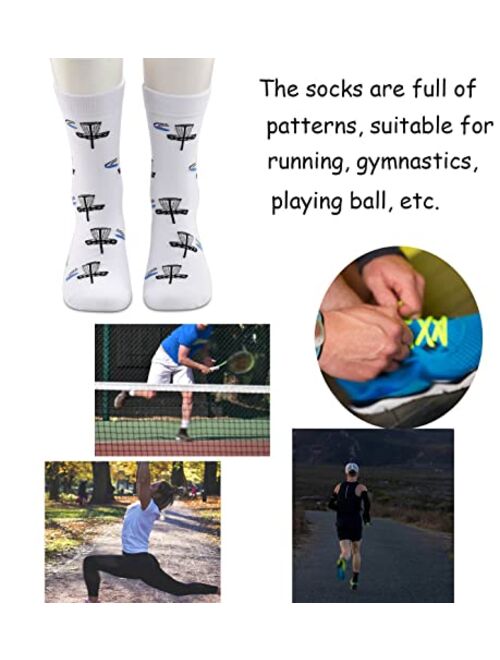 TSOTMO Disc Golf Socks Golfing Gift Disc Golf Sport Socks Gift For Disc Golf Lover Novelty Sport Socks For Men