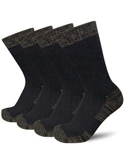 APTYID Men's Moisture Control Cushioned Crew Work Boot Socks (4-6 Pairs)