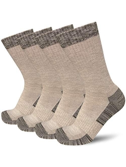 APTYID Men's Moisture Control Cushioned Crew Work Boot Socks (4-6 Pairs)