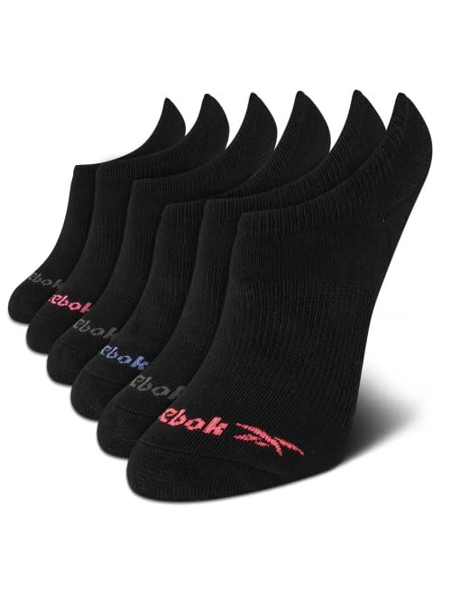 Reebok Women's Socks - Lightweight No-Show Liners (6 pack)