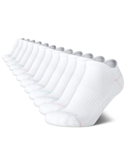 Women's Low Cut Moisture Control Athletic Socks with Cushioned Comfort (12 Pack) (Black Multi, Shoe Size: 4-10)