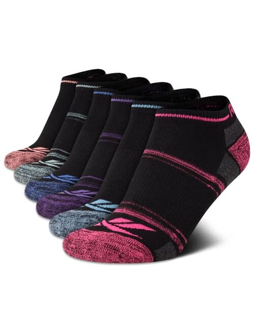 Reebok Women's No-Show Athletic Performance Low Cut Cushioned Socks (6 Pack)