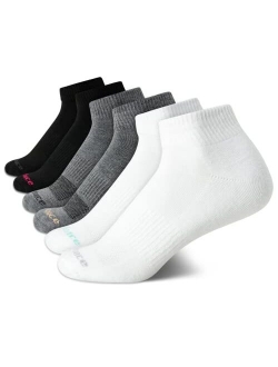 Womens Athletic Socks Cushioned Quarter Cut Ankle Socks (6 Pack)