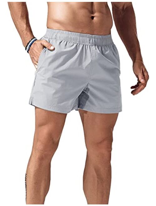 JEEING GEAR Men's Running Shorts 5 Inch Inseem Lightweight Athletic Shorts Quick Dry with Breathable Mesh Backside