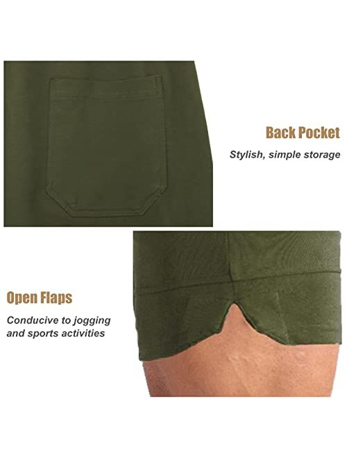 BUXKR Mens Workout Shorts 5 Inch Inseem Quick Dry Gym Shorts for Men Athletic Running Shorts with Zipper Pockets